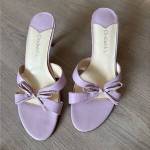 Vintage Lilac Kitten Heel Bow Slides from Chadwick’s